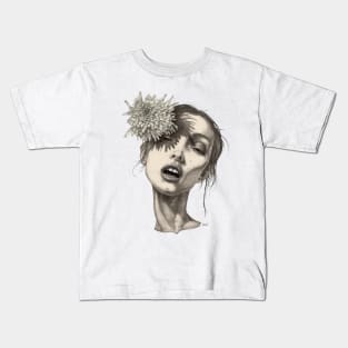 Katty and the Big White Flower Kids T-Shirt